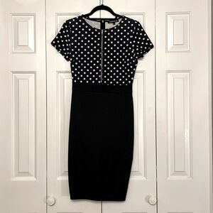 3 FOR $15 ‼️ Black and white polkadot dress